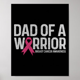 Av Warrior Shirt Pappa Breast Cancer Pink Ribbon Poster