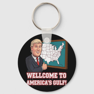 Av Wellcome Bukt of United States of America Nyckelring
