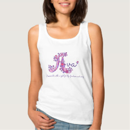 Ava Flickor namn & brev A Kläder T Shirt