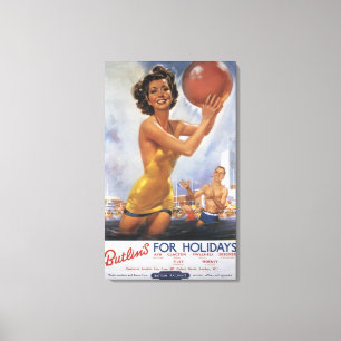 Ava Gardner Look-en-något liknande Butlins läger Canvastryck