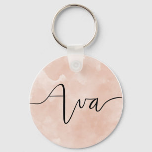 Ava Hand Lettered Namn Keychain Nyckelring