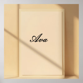 Ava Minimalistisk Namn Typografi Poster