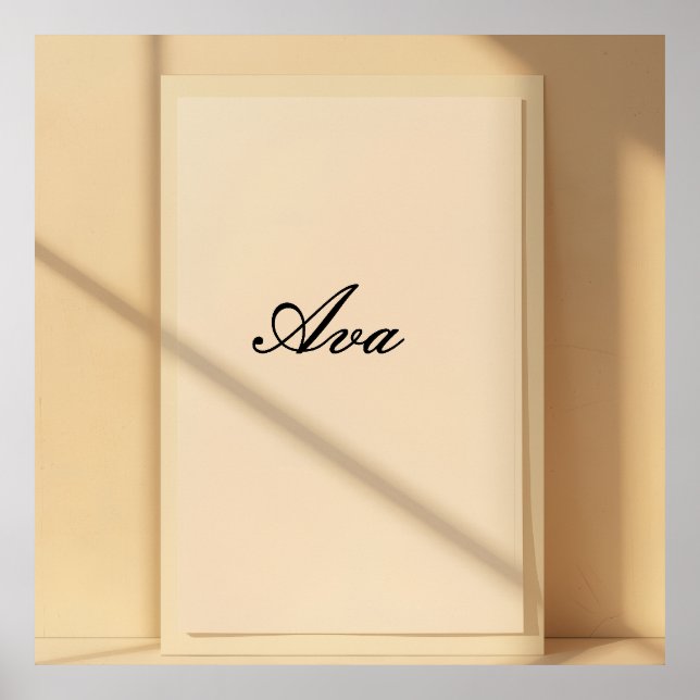 Ava Minimalistisk Namn Typografi Poster (Framsidan)