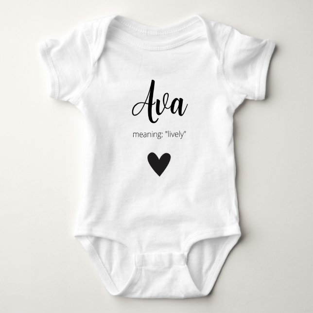 Ava Namn betyder att Baby Namn visar minimal moder T Shirt (Framsida)
