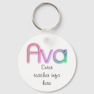 Ava namn brickanyckelring nyckelring