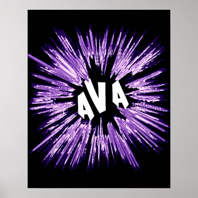 Ava Namn Star Poster (Framsidan)