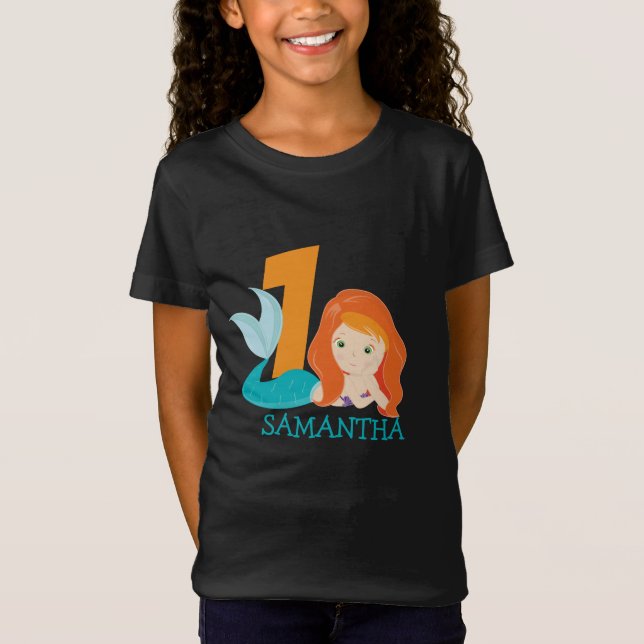 Ava - River Sjöjungfru Goddess första födelsedag T Shirt (Framsida)