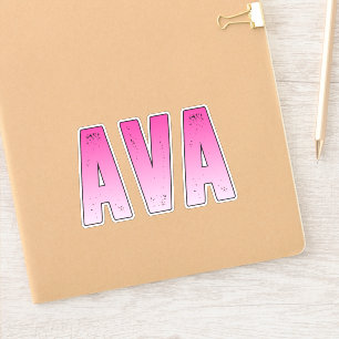 Ava rosa namn klistermärken