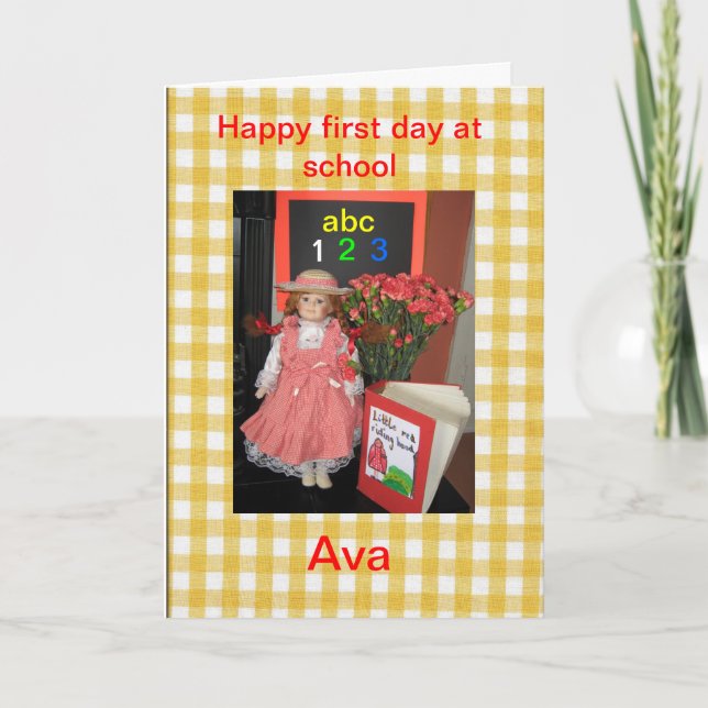 Ava startar skolkortet kort (Framsida)