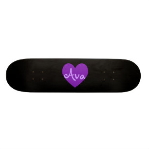 Ava vid Lila Old School Skateboard Bräda 21,6 Cm