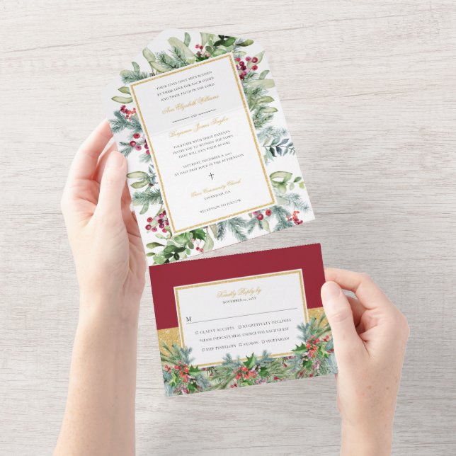 Ava Winter Christian Wedding bjudande till OSA (Tearaway)