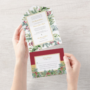Ava Winter Christian Wedding bjudande till OSA