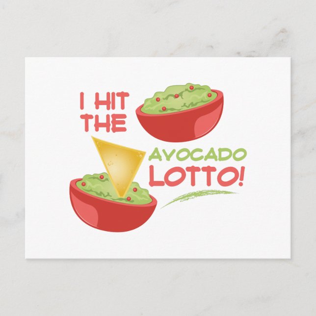 Avacado Lotto Vykort (Framsida)