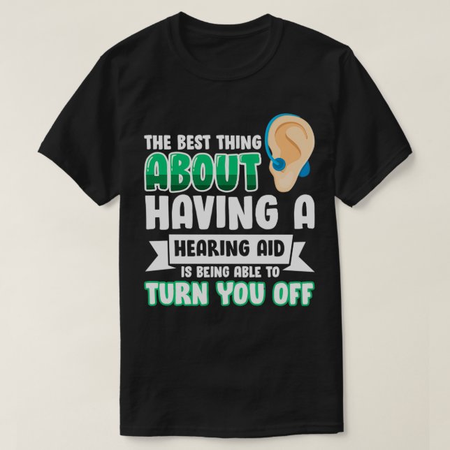 Avaktivera ASL för hörselhjälp för teckenspråkstol T Shirt (Design framsida)