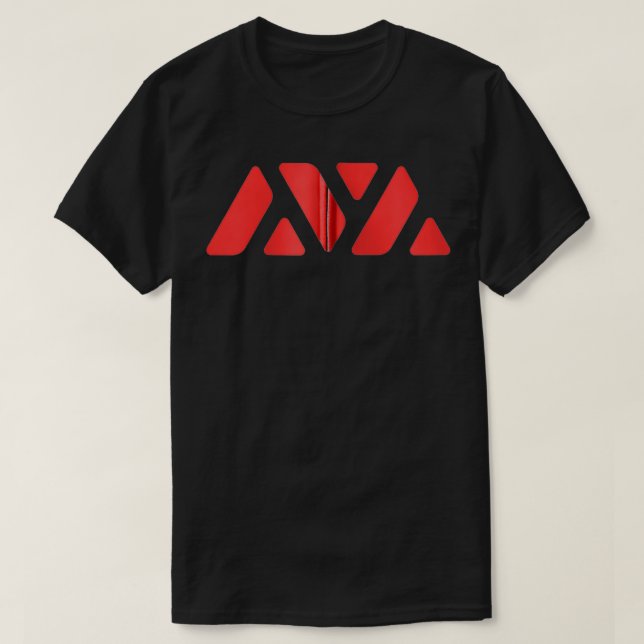 Avalanche AVAX Red Logotyp Image Cryptocurrency Zi T Shirt (Design framsida)