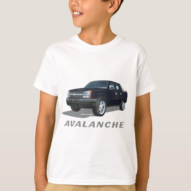 Avalanche Black Tee Shirt (Framsida)