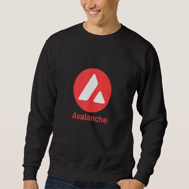 Avalanche Coin Cryptocurrency Avax Crypto Lång Ärmad Tröja (Framsida)