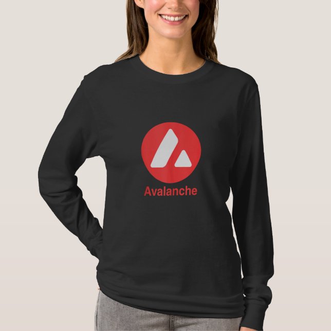 Avalanche Coin Cryptocurrency Avax Crypto T Shirt (Framsida)