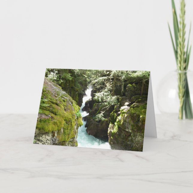 Avalanche Gorge II i Glacier nationalpark Kort (Framsida)