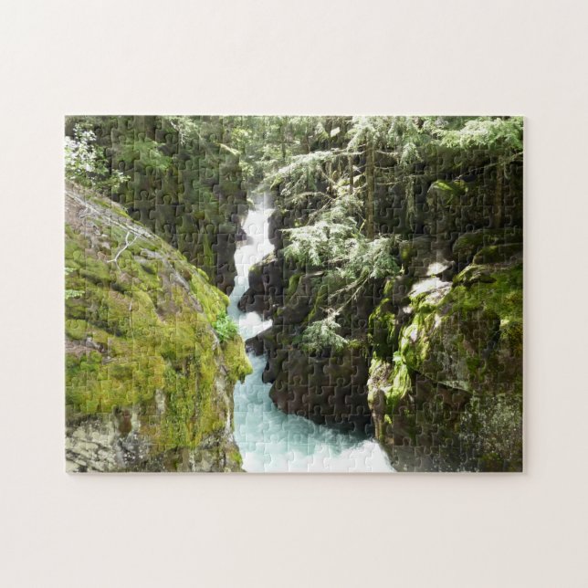 Avalanche Gorge II i Glacier nationalpark Pussel (Horisontell)