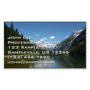 Avalanche Lake I i Glacier National Park Magnetiska Visitkort