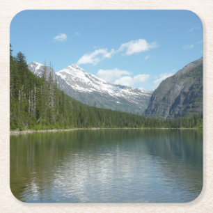 Avalanche Lake I i Glacier National Park Underlägg Papper Kvadrat