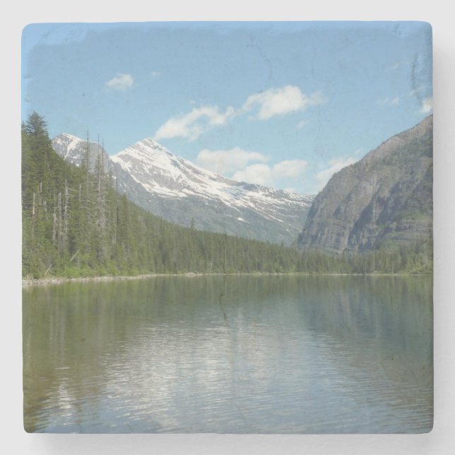 Avalanche Lake I i Glacier National Park Underlägg Sten (Framsidan)