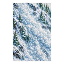 Avalanche Mountain Snow Scene