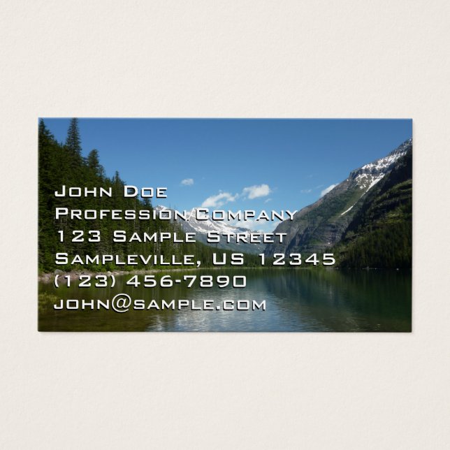 Avalanche Sjö I i Glacier nationalpark Visitkort (Framsidan)