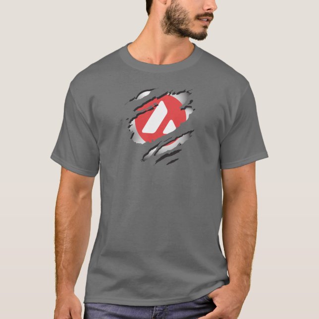 Avalanche Torn Image w/ Logotyp Reveal Underneath T Shirt (Framsida)