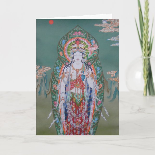 Avalokiteshvara hälsningkort kort (Framsida)