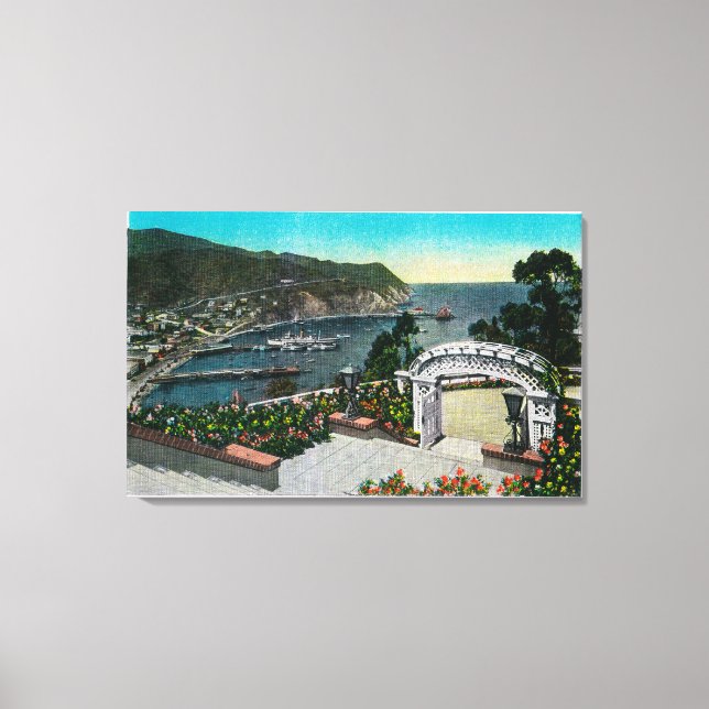 Avalon Bay från Wrigleys trädgårdar Canvastryck (Framsida)