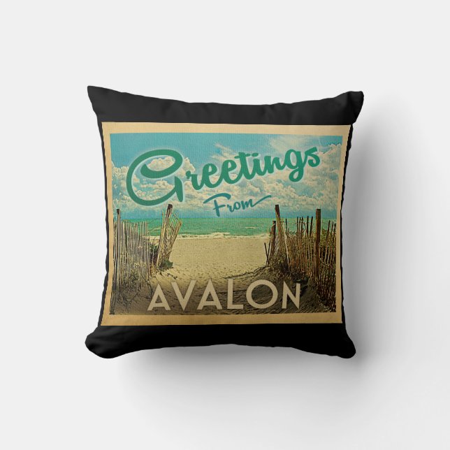 Avalon Beach Vintage resor Kudde (Framsida)