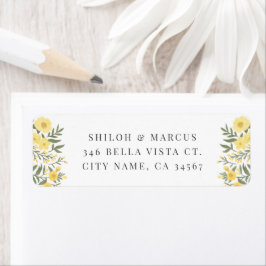 Avalon Butter Gult Wildblommor Returadress Returadress Etikett