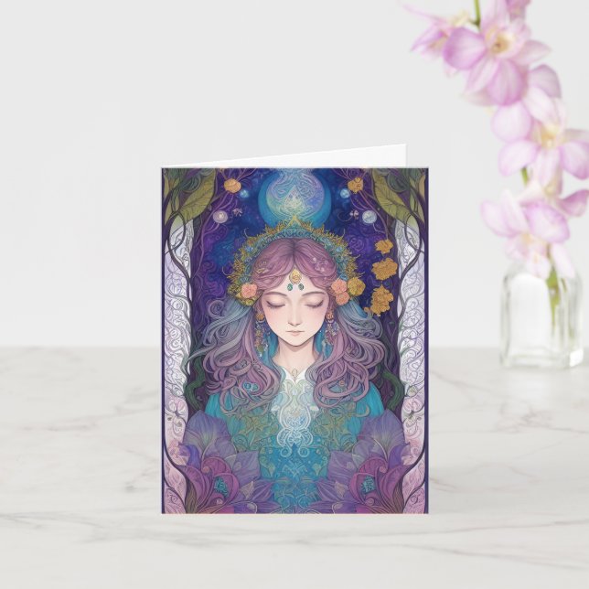 Avalon Goddess Art Card Kort (Orkide)