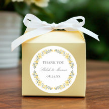 Avalon Gult WildblommCircle Wedding Favor