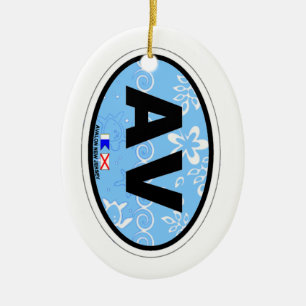 Avalon. Julgransprydnad Keramik