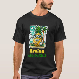Avalon Kalifornien CA Söt Strand Ananas Tummen Upp T Shirt