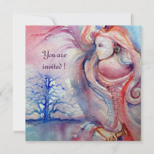 AVALON, Magi och Mysterium mjuk rosa lila blå Inbjudningar
