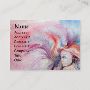 AVALON/Magic and Myasty Rosa Blue Fantasy Visitkort