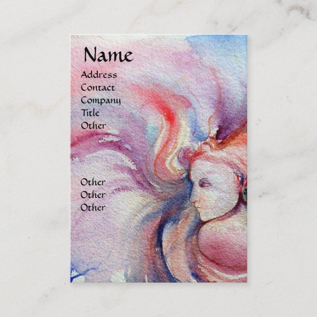 AVALON/Magic and Myasty Rosa Blue Fantasy Visitkort (Framsida)