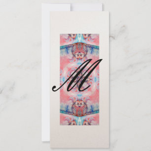 AVALON monogram 2, rosa lila metallisk CHAMPAGNE Inbjudningar