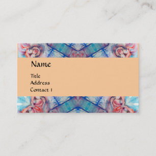AVALON PSYCHEDELIC monogram,rosa lila blå Visitkort