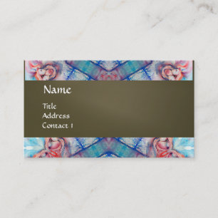 AVALON PSYCHEDELIC monogram,rosa lila grått Visitkort