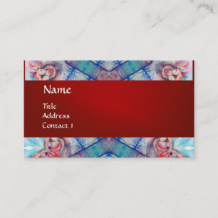 AVALON PSYCHEDELIC monogram,rosa lila röd Visitkort