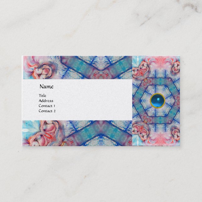 AVALON PSYCHEDELIC,rosa gem sapphire pearl Visitkort (Framsida)