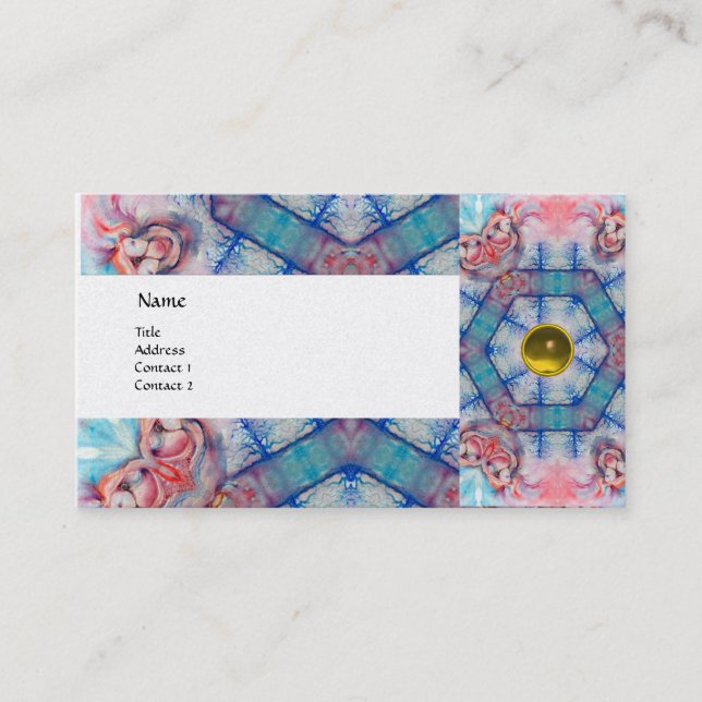 AVALON PSYCHEDELIC,rosa gem topaz platinum Visitkort (Framsida)