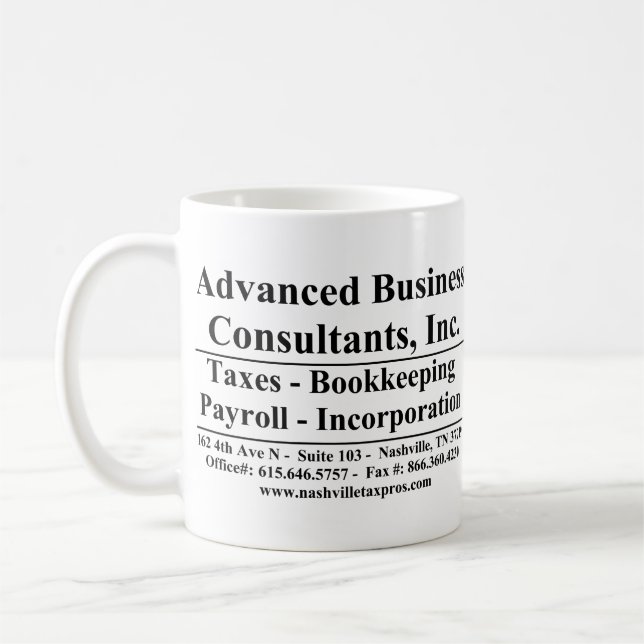 Avancerad affärsverksamhet kaffemugg (Vänster)