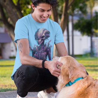 Avancerad Blommigt Alien T Shirt