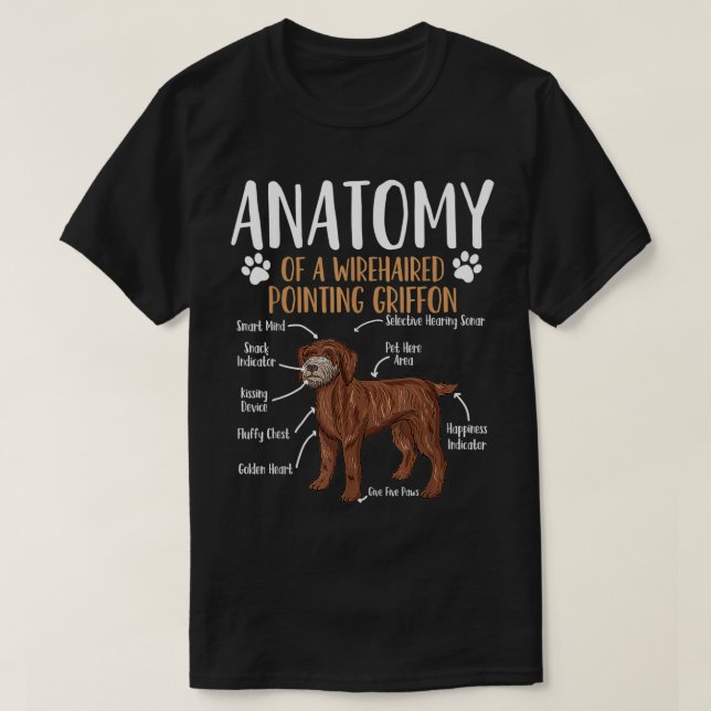 Avancerad Hund-anatomi vid glidning T Shirt (Design framsida)